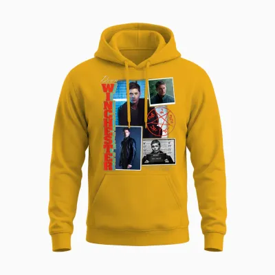 Ripple Junction Supernatural Dean Winchester Collage T-Shirt, Men's/unisex, Black, Small, Short Sleeve, Classic Fit, Cotton Blend, Licensed Merchandise, Collage Theme, Letter Print Pattern Unisex Hoodie - Gold