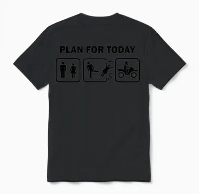 Funny Atv Unisex T-Shirt - Black