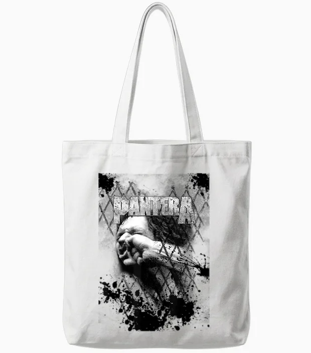 Pantera Offizielle Vulgär T-Shirt - Klassisch, Schwarz, Unisex, Kurzarm, S Tote Bags in White