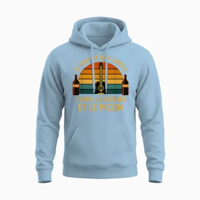 Picon Guitar Aperitif – Gift Idea for Guitarist Man Unisex Hoodie - Light Blue