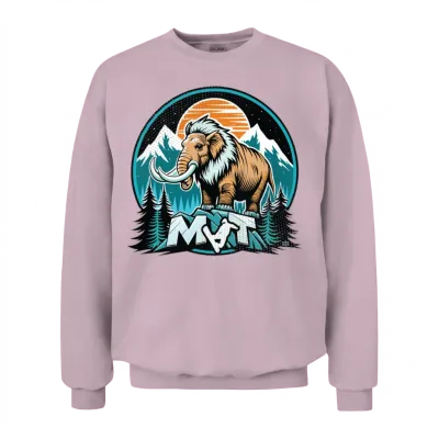 Retro Mammoth Mountain Ski Unisex Sweatshirt - Light Pink
