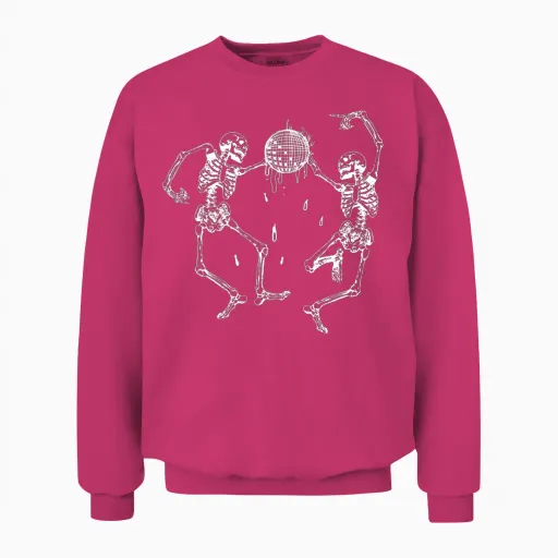 Joji Ballads 1 Merch Slow Dancing Skeletons Unisex Sweatshirt in Heliconia