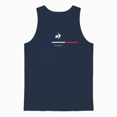 New Flag France Souvenirs Event Paris City Rooster Unisex Tank Top - Navy