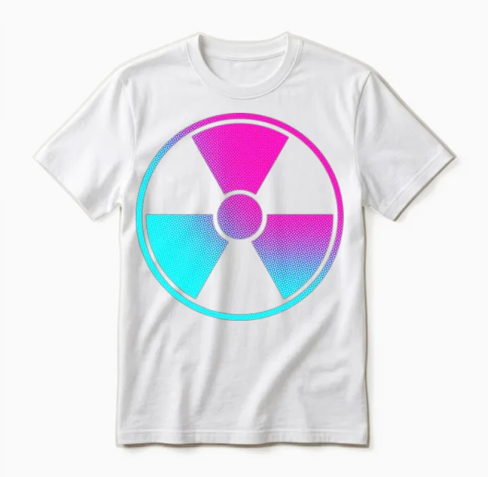 Funny Design Radioactive Unisex T-Shirt in White