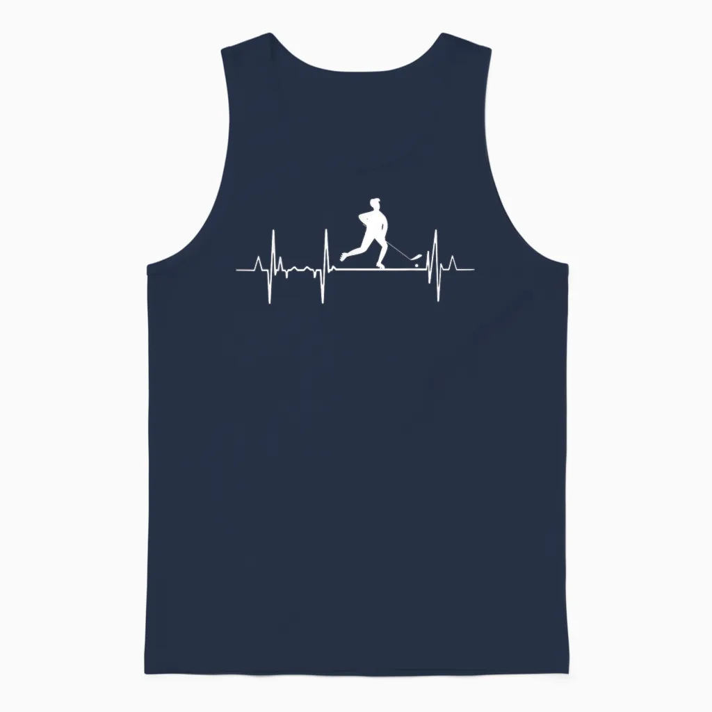 My Heart Beats for Roller Hockey Unisex Tank Top in Navy