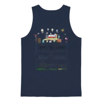 Unique Amsterdam Netherlands Travel Guide City Map Unisex Tank Top - Navy – 1