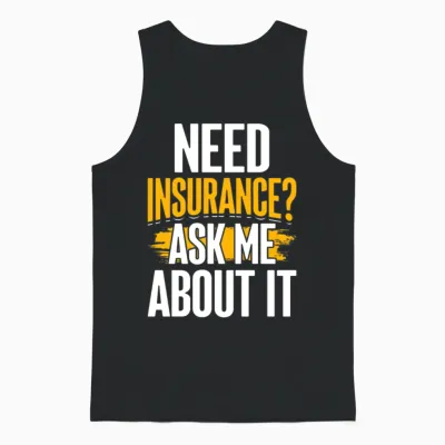 Funny Insurance Agent Broker Unisex Tank Top - Black