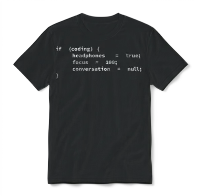 Coding Headphones, Coder, Programmer Unisex T-Shirt - Black