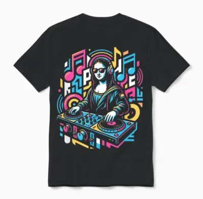 Dj Joconde, Design, Musique, Modern, Festival, Pop Art Unisex T-Shirt - Black