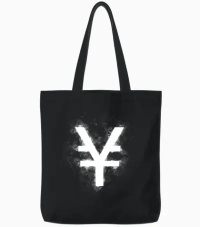 Japanese Yen Ypy Tote Bags - Black