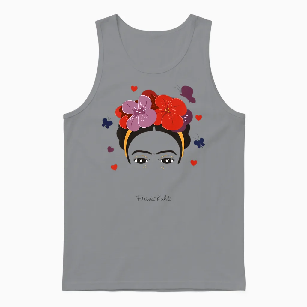 Children's Frida Kahlo Kids - Variety of Items T-Shirt, Pink Unisex Tank Top in Sport Grey