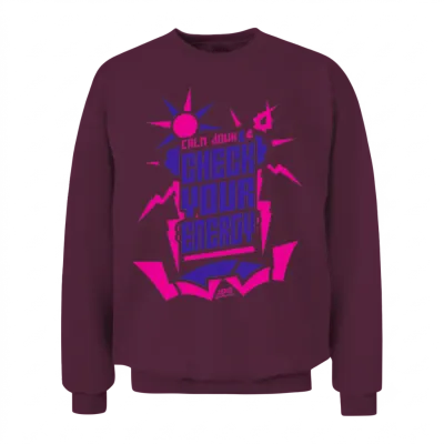 Calm Down & Check Your Energy by Jdg Unisex Sweatshirt - Maroon