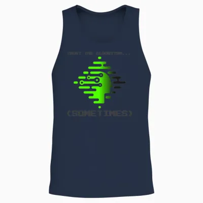Trust the Algorithm... (sometimes) Unisex Tank Top - Navy
