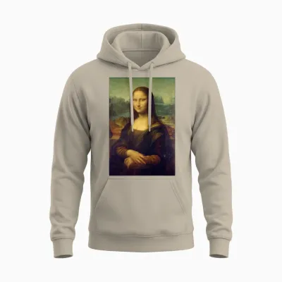 Mona Lisa Painting Da Vinci Unisex Hoodie - Sand