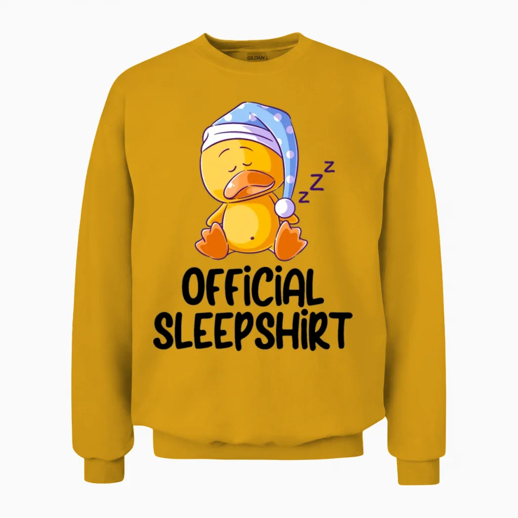 Funny Animal Shirt Funny Picture Unisex Sweatshirt in Gold