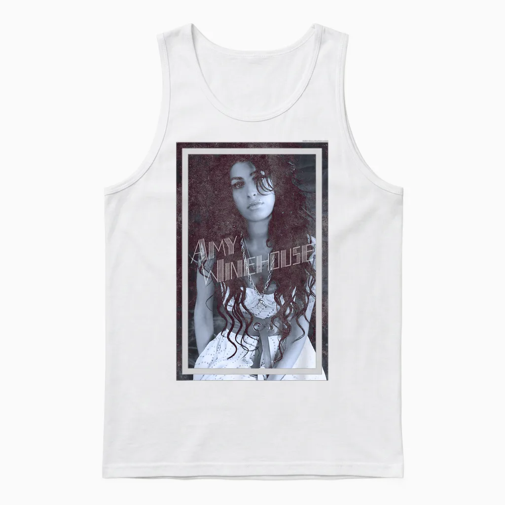 Amy Winehouse Frame Soul Music by Rock Off Unisex Tank Top in White
