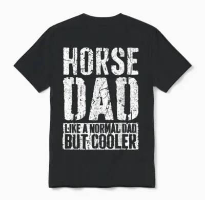 Pferd Papa Shirt Herren Vatertag Pferd Papa Unisex T-Shirt - Black