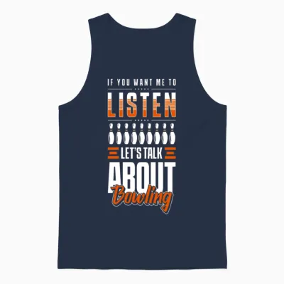 Bowling Ball Bowling Alley Strike Team Unisex Tank Top - Navy
