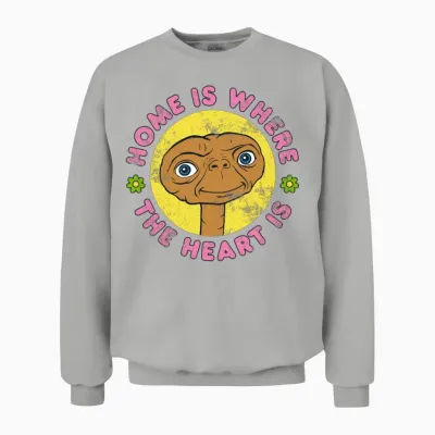 E.t. Home Is Where the Heart Is Unisex Sweatshirt - Ash
