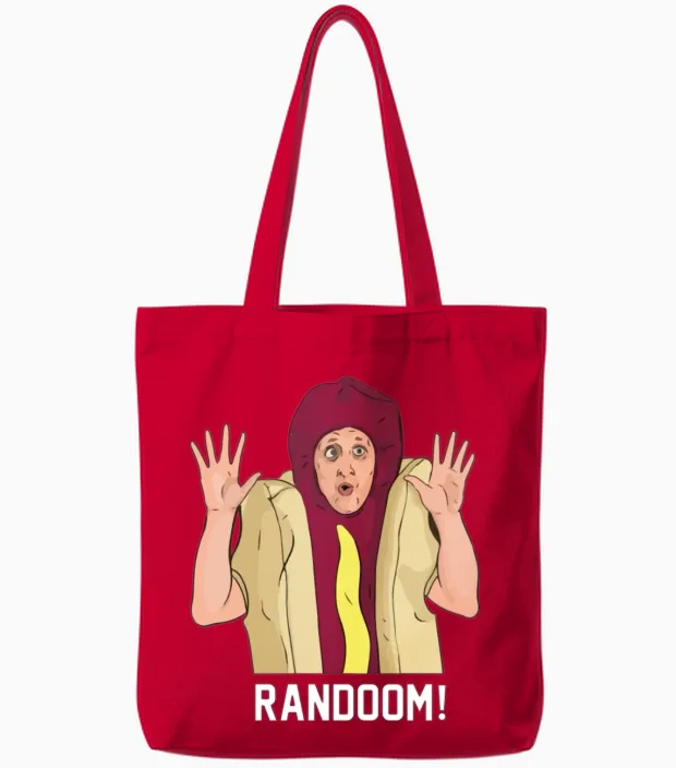 I Think You Should Leave Hot Dog Car Tote Bags in Red