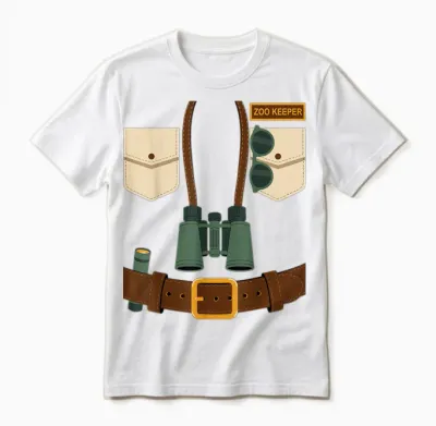Zookeeper Halloween Costume Unisex T-Shirt - White