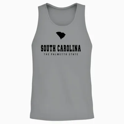 South Carolina Shape Unisex Tank Top - Sport Grey