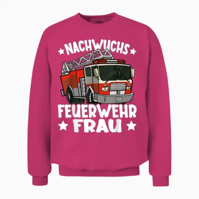Kinder Mädchen Feuerwehr Nachwuchs Feuerwehrfrau Lustiges Unisex Sweatshirt - Heliconia
