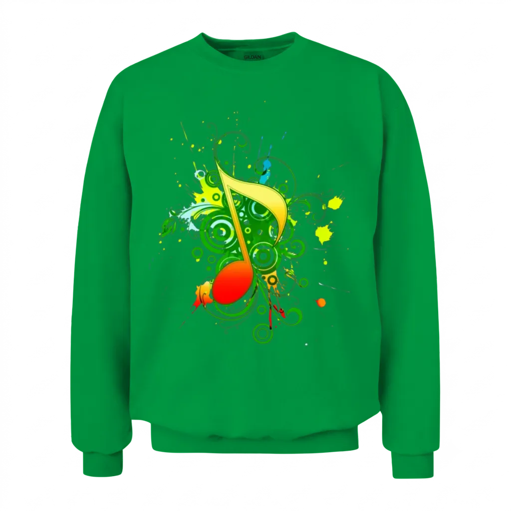 Music Note Lovers Unisex Sweatshirt - Irish Green