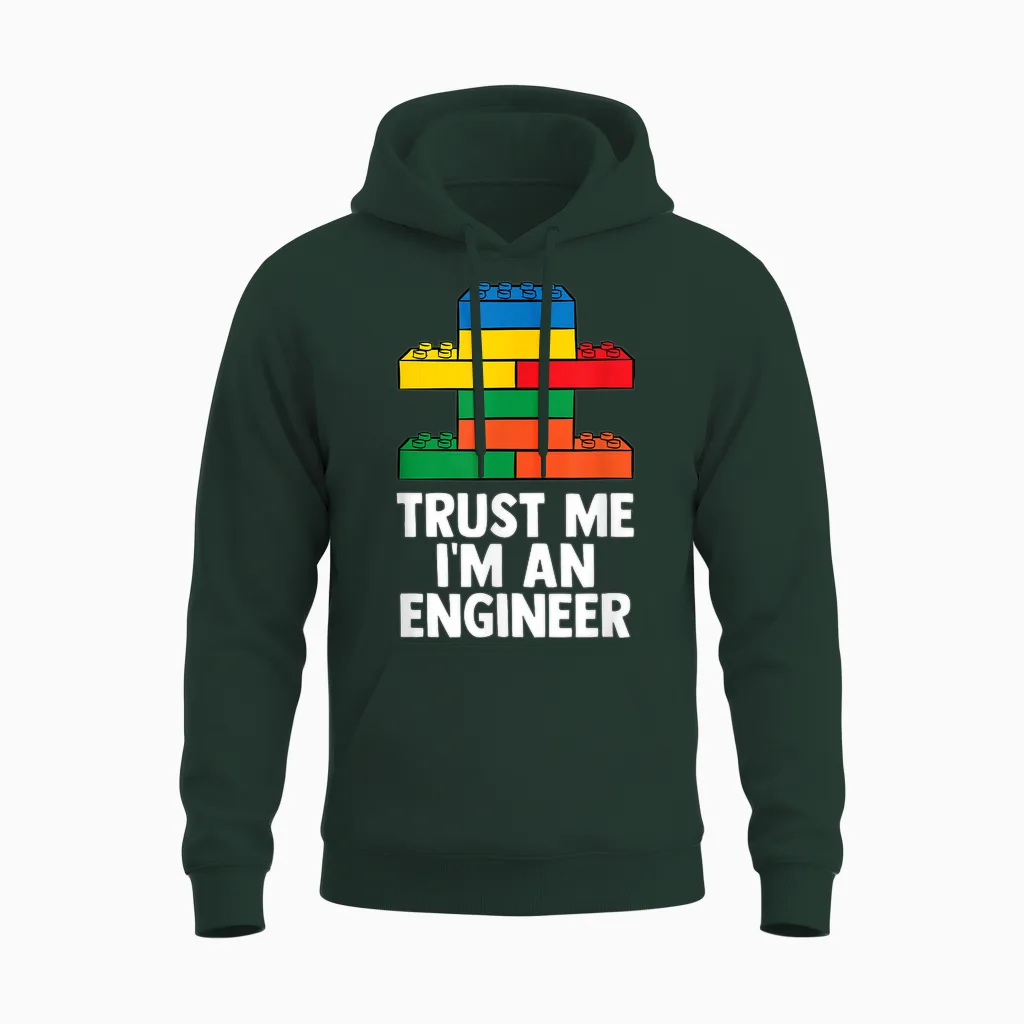 I´m an Engineer - Building Blocks Brick Toy Brick Builder Unisex Hoodie in Forest