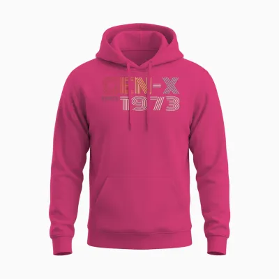 Gen-X Since 1973 Retro Vintage Generation X Look Unisex Hoodie - Heliconia