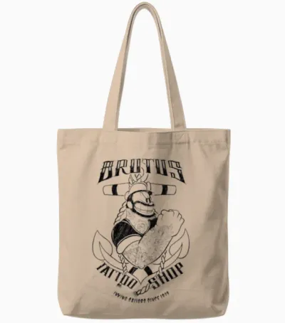 Brutus Tatttoo Shop Tote Bags - Natural