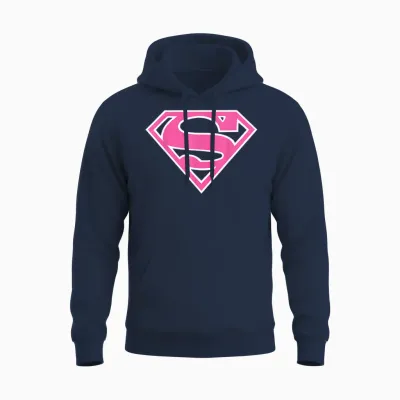Dc Supergirl Logo Classic Unisex Hoodie - Navy