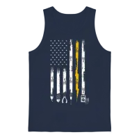 Electrician Us Flag Tools for Electricians Unisex Tank Top - Navy – 1