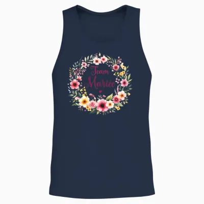 Evjf Team Bride Evjf Team Bridal Team Bride Evjf T-Shirt, White Unisex Tank Top - Navy