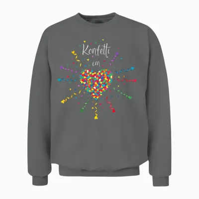 Confetti in the Heart - Carnival Carnival Fast-Ovend T-Shirt, Black, S Unisex Sweatshirt - Graphite Heather