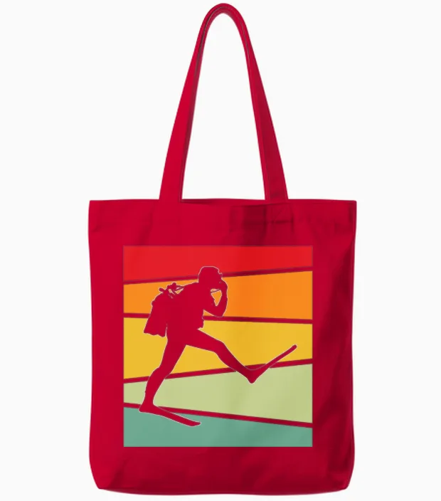 Dive Retro Tote Bags in Red