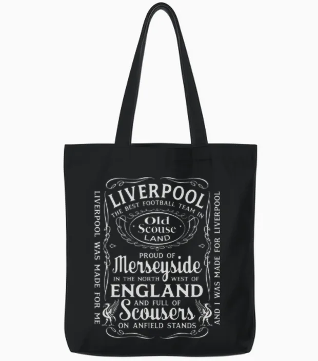 Liverpool the Best Team in Old Scouse Land Tote Bags in Black