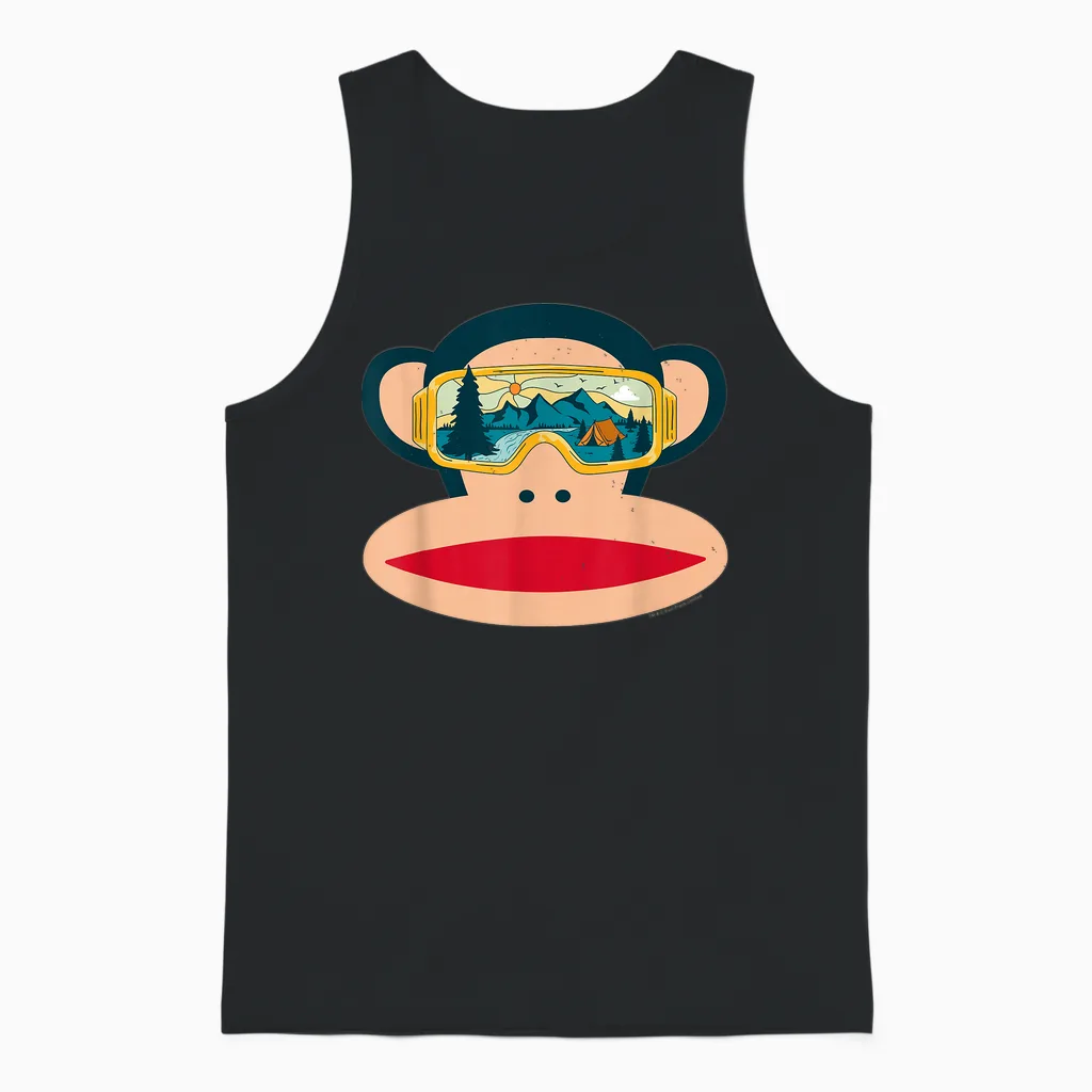 Paul Frank Julius the Monkey in Nature Brille Unisex Tank Top in Black