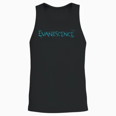 Evanescence Blue Logo Unisex Tank Top - Black