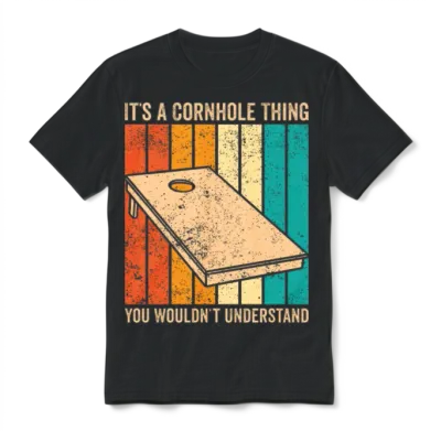 Funny Cornhole Unisex T-Shirt - Black