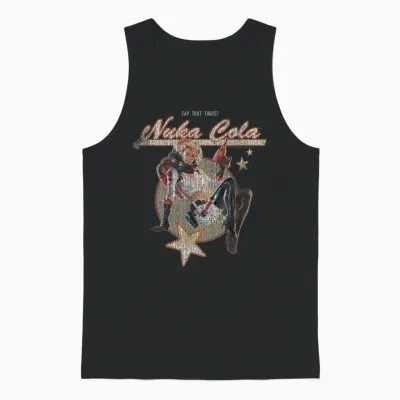 Fallout Video Game Retro Nuka Cola Ad Unisex Tank Top - Black