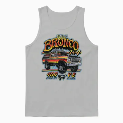 Ford Bronco 4x4 V-8 Power 400 Kubikzoll Mit Pony-Logo Unisex Tank Top - Ash