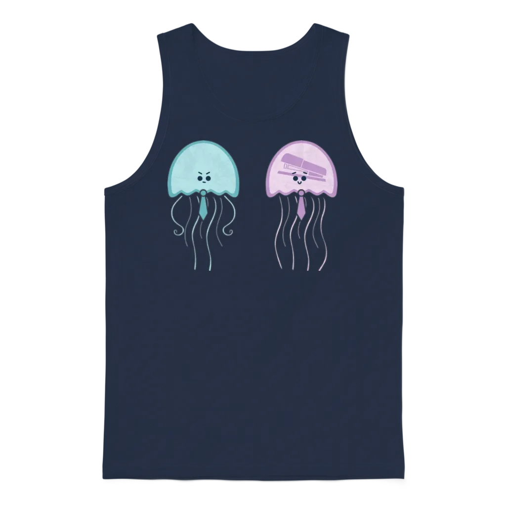 Jelly Prank Funny Unisex Tank Top - Navy