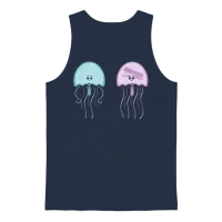 Jelly Prank Funny Unisex Tank Top - Navy – 1