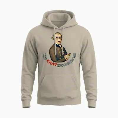 Funny Philosopher: Can't Recognize Immanuel Kant Unisex Hoodie - Sand