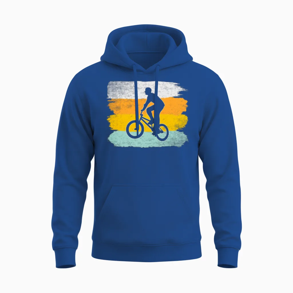 Bmx Retro Cycling Gift Unisex Hoodie in Royal
