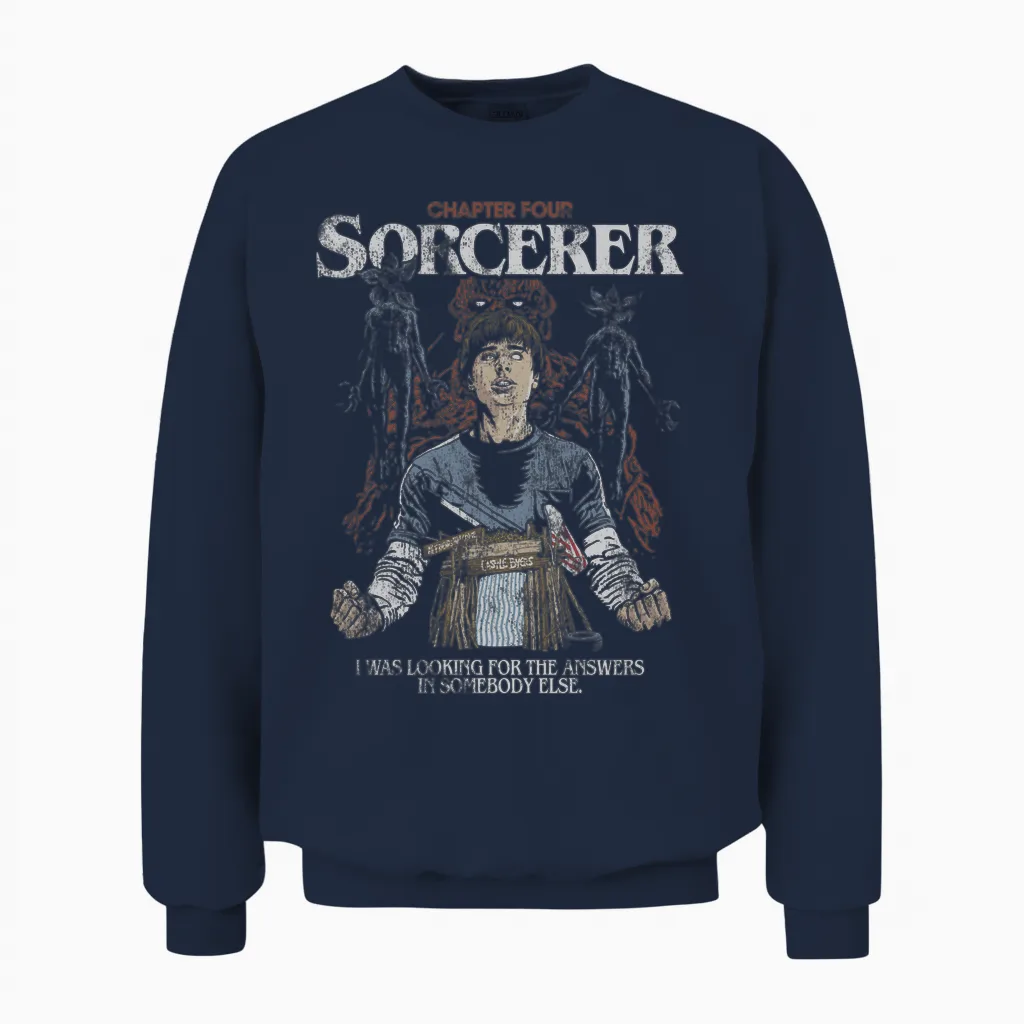 Stranger Things Will the Sorcerer Manche Longue Unisex Sweatshirt in Navy