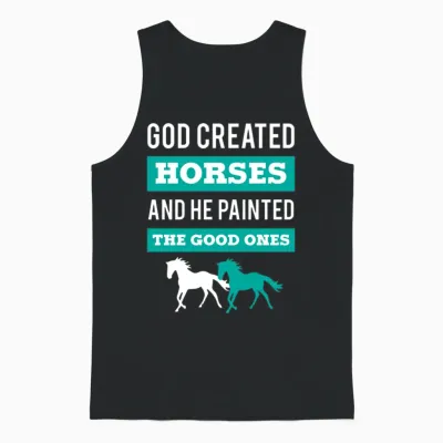 Equestrians with a Painted Horse Unisex Tank Top - Black