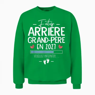 Annonce Grossesse Tu Vas être Futur Arrière Grand Père 2027 Unisex Sweatshirt - Irish Green