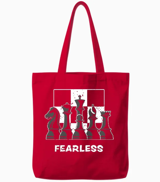 Fearless - Chess Tote Bags - Red